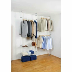 WENKO Teleskop-System Herkules Duo - Verstellbares Ordnungssystem, Garderoben-System, Stahl, 164-215 X 165-300 X 38 Cm, Wei 13 WENKO Teleskop-System Herkules Duo - Verstellbares Ordnungssystem, Garderoben-System, Stahl, 164-215 X 165-300 X 38 Cm, Wei -Günstiges Wenko Geschäft unnamed file 8008