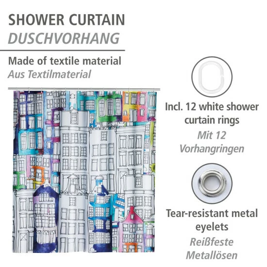 Wenko Duschvorhang Sunny City 5 Wenko Duschvorhang Sunny City – Bild 3