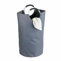 Wenko Wäschesammler Jumbo Anthrazit & Reinigungsschwamm, 2er Set