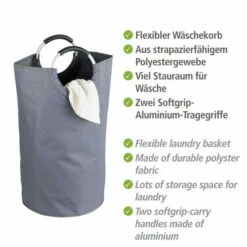 Wenko Wäschesammler Jumbo Anthrazit & Reinigungsschwamm, 2er Set -Günstiges Wenko Geschäft unnamed file 8044