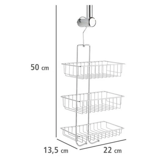 Wenko Exclusiv Duschcaddy Nivala 3 Ablagen 13 Wenko Exclusiv Duschcaddy Nivala 3 Ablagen – Bild 11