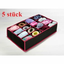 Aufbewahrungsbox 5er Set Praktischer Wäsche-Organizer Mit 16 Fächern Von WENKO