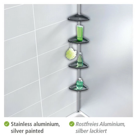 Wenko Teleskop Duschecke Easy Silber 9 Wenko Teleskop Duschecke Easy Silber – Bild 7