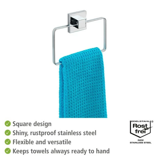 Wenko Vacuum-Loc® Handtuchring Quadro Edelstahl 11 Wenko Vacuum-Loc® Handtuchring Quadro Edelstahl – Bild 9