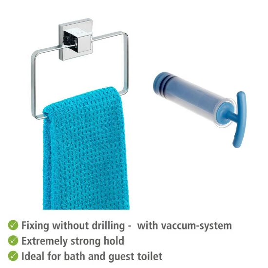 Wenko Vacuum-Loc® Handtuchring Quadro Edelstahl 12 Wenko Vacuum-Loc® Handtuchring Quadro Edelstahl – Bild 10