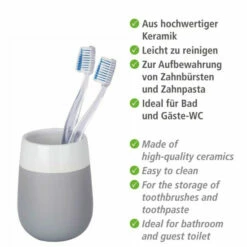 Wenko Zahnputzbecher Malta Grau/Weiß Keramik 9 Wenko Zahnputzbecher Malta Grau/Weiß Keramik -Günstiges Wenko Geschäft unnamed file 8532