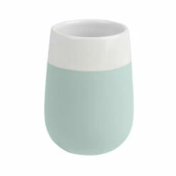 Wenko Zahnputzbecher Malta Mint/Weiß Keramik