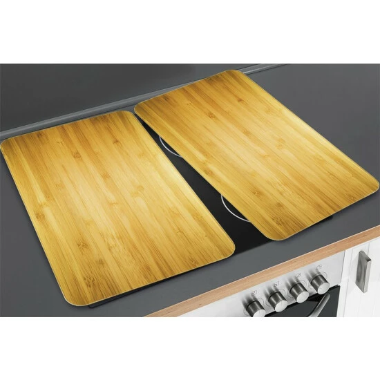 Wenko Herdabdeckplatte Universal Holz-Optik 2er Set 4 Wenko Herdabdeckplatte Universal Holz-Optik 2er Set – Bild 2