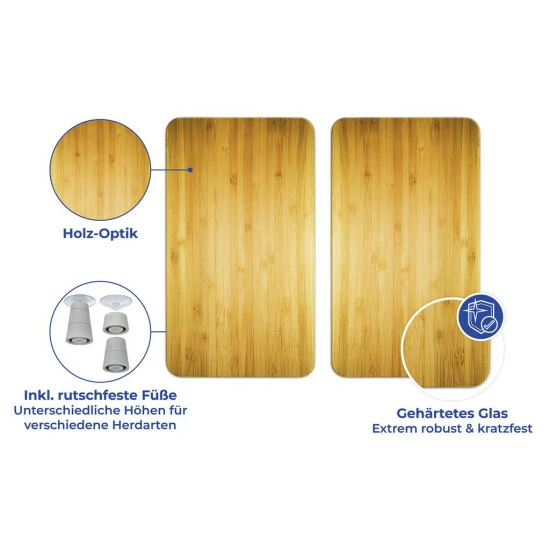 Wenko Herdabdeckplatte Universal Holz-Optik 2er Set 7 Wenko Herdabdeckplatte Universal Holz-Optik 2er Set – Bild 5