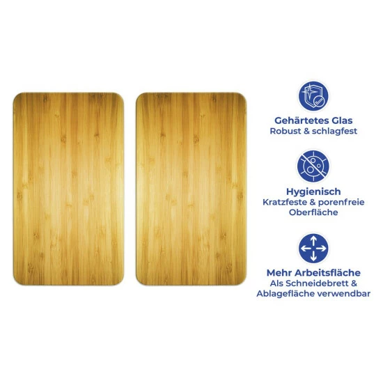 Wenko Herdabdeckplatte Universal Holz-Optik 2er Set 8 Wenko Herdabdeckplatte Universal Holz-Optik 2er Set – Bild 6