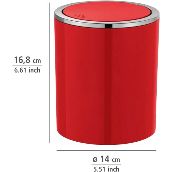 Wenko Schwingdeckeleimer Inca Red 11 Wenko Schwingdeckeleimer Inca Red – Bild 9