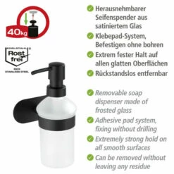 Wenko Turbo-Loc® Edelstahl Seifenspender Orea Black Matt -Günstiges Wenko Geschäft unnamed file 8628