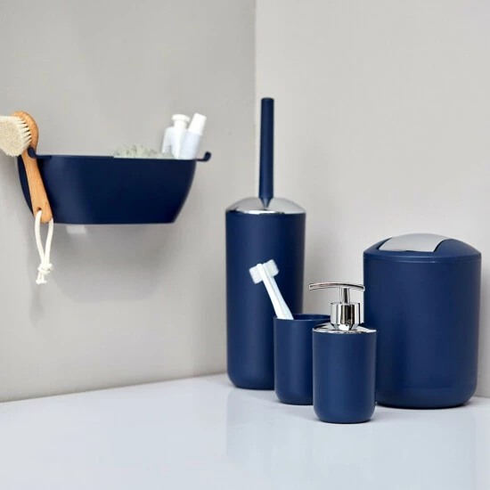 Wenko Bad-Accessoire-Set Brasil Dunkelblau 4-teilig 12 Wenko Bad-Accessoire-Set Brasil Dunkelblau 4-teilig – Bild 10