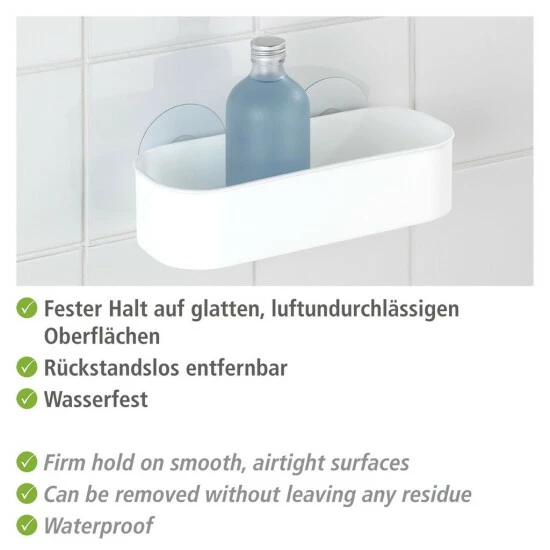 Wenko Static-Loc® Wandablage Osimo Weiß, 2er Set 6 Wenko Static-Loc® Wandablage Osimo Weiß, 2er Set – Bild 4