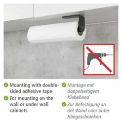 Wenko Küchenrollenhalter Nio Schwarz -Günstiges Wenko Geschäft unnamed file 8710