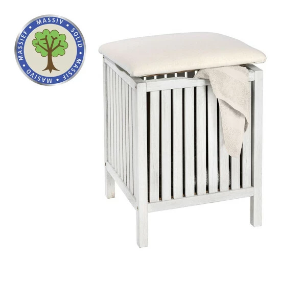 Wenko Hocker Norway Weiß Mit Wäschesammler 8 Wenko Hocker Norway Weiß Mit Wäschesammler – Bild 6