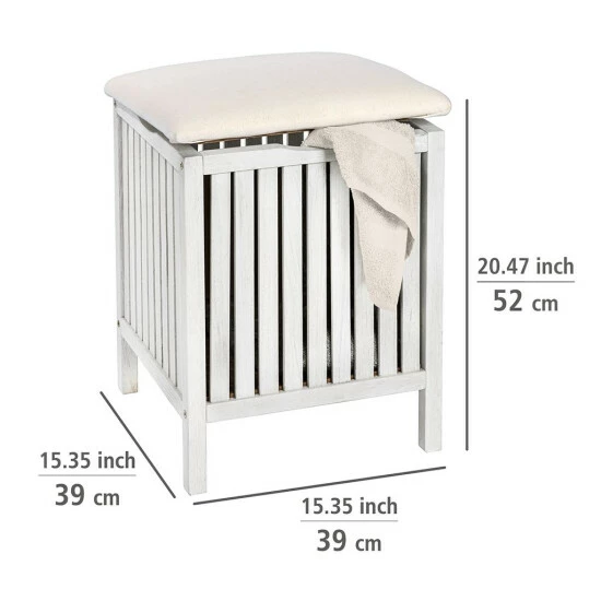 Wenko Hocker Norway Weiß Mit Wäschesammler 12 Wenko Hocker Norway Weiß Mit Wäschesammler – Bild 10