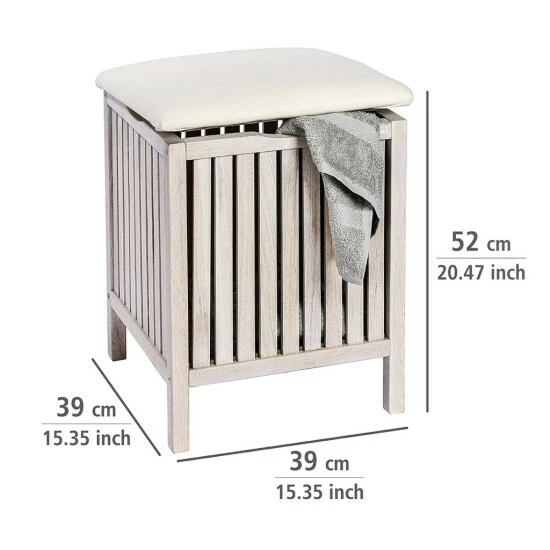 Wenko Hocker Norway Weiß Mit Wäschesammler 16 Wenko Hocker Norway Weiß Mit Wäschesammler – Bild 14