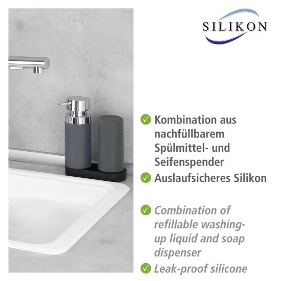 Wenko Easy Squeez-e Spülstation Grau 6 Wenko Easy Squeez-e Spülstation Grau – Bild 4
