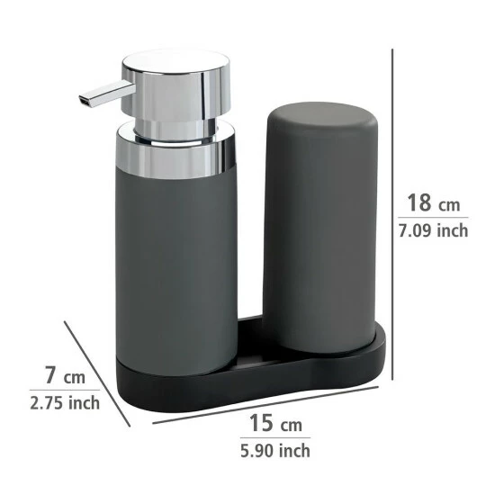 Wenko Easy Squeez-e Spülstation Grau 8 Wenko Easy Squeez-e Spülstation Grau – Bild 6