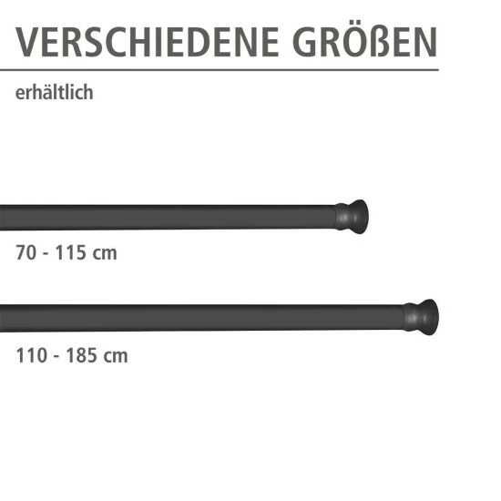 Wenko Teleskop-Duschstange Schwarz 110 - 185 Cm 10 Wenko Teleskop-Duschstange Schwarz 110 - 185 Cm – Bild 8