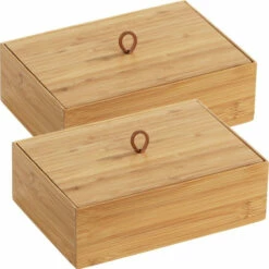 Wenko Bambus Box Terra L Mit Deckel 2er Set