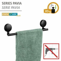 Wenko Static-Loc® Plus Badetuchstange Pavia Schwarz 21 Wenko Static-Loc® Plus Badetuchstange Pavia Schwarz -Günstiges Wenko Geschäft unnamed file 9065