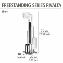 Wenko Stand WC-Garnitur Rivalta Edelstahl Glänzend -Günstiges Wenko Geschäft unnamed file 908