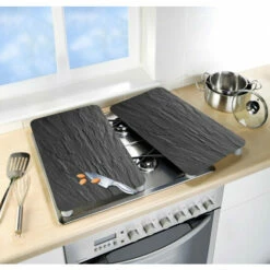 Wenko XL-Herdabdeckplatte Universal Schiefer 2er Set