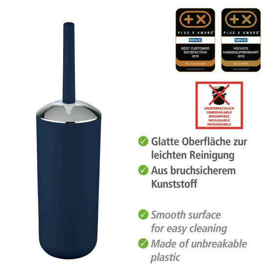 Wenko WC-Garnitur Brasil Dunkelblau 5 Wenko WC-Garnitur Brasil Dunkelblau – Bild 3