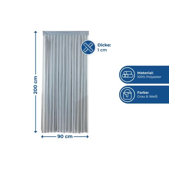 Wenko Türvorhang Grau-Weiß 5 Wenko Türvorhang Grau-Weiß – Bild 3