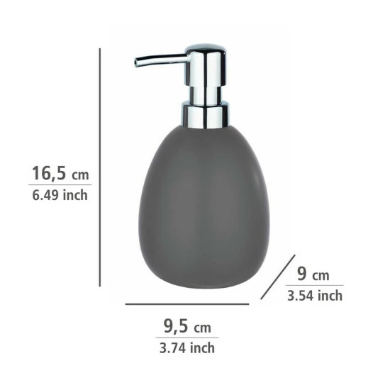 Wenko Seifenspender Polaris Grau Matt 6 Wenko Seifenspender Polaris Grau Matt – Bild 4