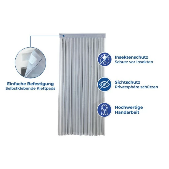 Wenko Türvorhang Grau-Weiß 6 Wenko Türvorhang Grau-Weiß – Bild 4