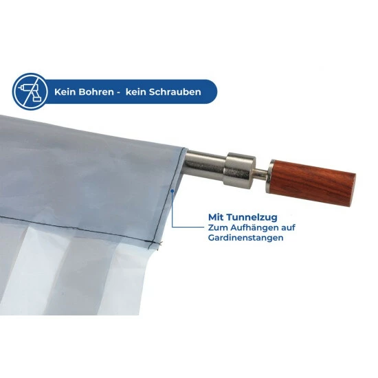 Wenko Türvorhang Grau-Weiß 7 Wenko Türvorhang Grau-Weiß – Bild 5