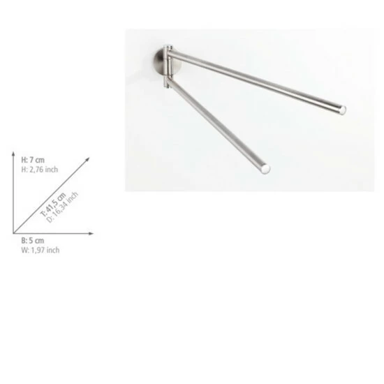 Wenko Handtuchhalter Cuba 2 Arme Matt 8 Wenko Handtuchhalter Cuba 2 Arme Matt – Bild 6