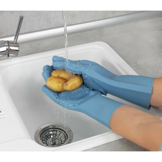 Wenko Silikon-Reinigungshandschuhe Rena, 2er 4 Wenko Silikon-Reinigungshandschuhe Rena, 2er – Bild 2