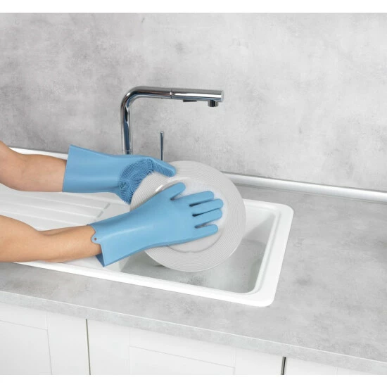 Wenko Silikon-Reinigungshandschuhe Rena, 2er 5 Wenko Silikon-Reinigungshandschuhe Rena, 2er – Bild 3