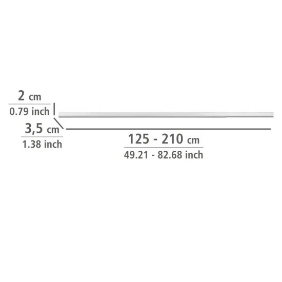 Wenko Teleskop-Duschschiene Era Weiß 125-210 Cm 8 Wenko Teleskop-Duschschiene Era Weiß 125-210 Cm – Bild 6
