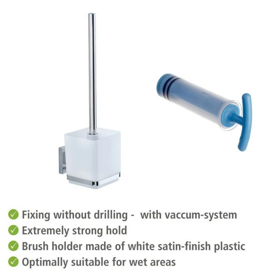 Wenko Vacuum-Loc® WC-Garnitur Quadro Edelstahl 6 Wenko Vacuum-Loc® WC-Garnitur Quadro Edelstahl – Bild 4