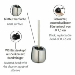 Wenko WC-Garnitur Badi Chrom Matt Keramik 11 Wenko WC-Garnitur Badi Chrom Matt Keramik -Günstiges Wenko Geschäft unnamed file 9667