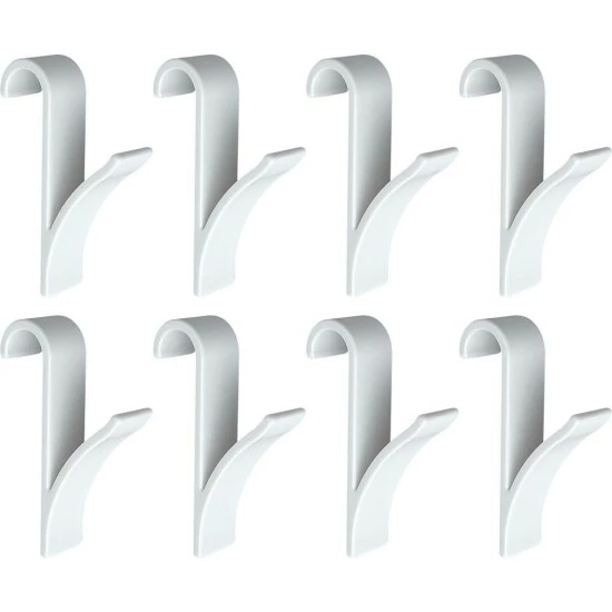 Wenko Haken Für Handtuchheizkörper Weiß 8er Set 4 Wenko Haken Für Handtuchheizkörper Weiß 8er Set – Bild 2