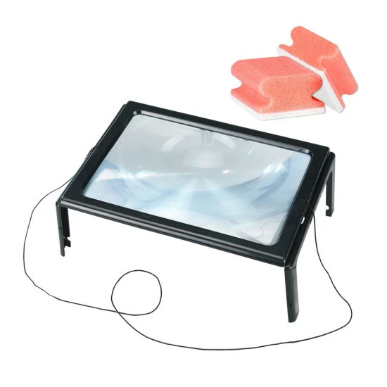 Wenko Leselupe LED & Reinigungsschwamm, 2er Set 3 Wenko Leselupe LED & Reinigungsschwamm, 2er Set