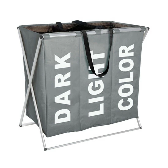 Wenko Wäschesammler Trio Grau 3 Wenko Wäschesammler Trio Grau